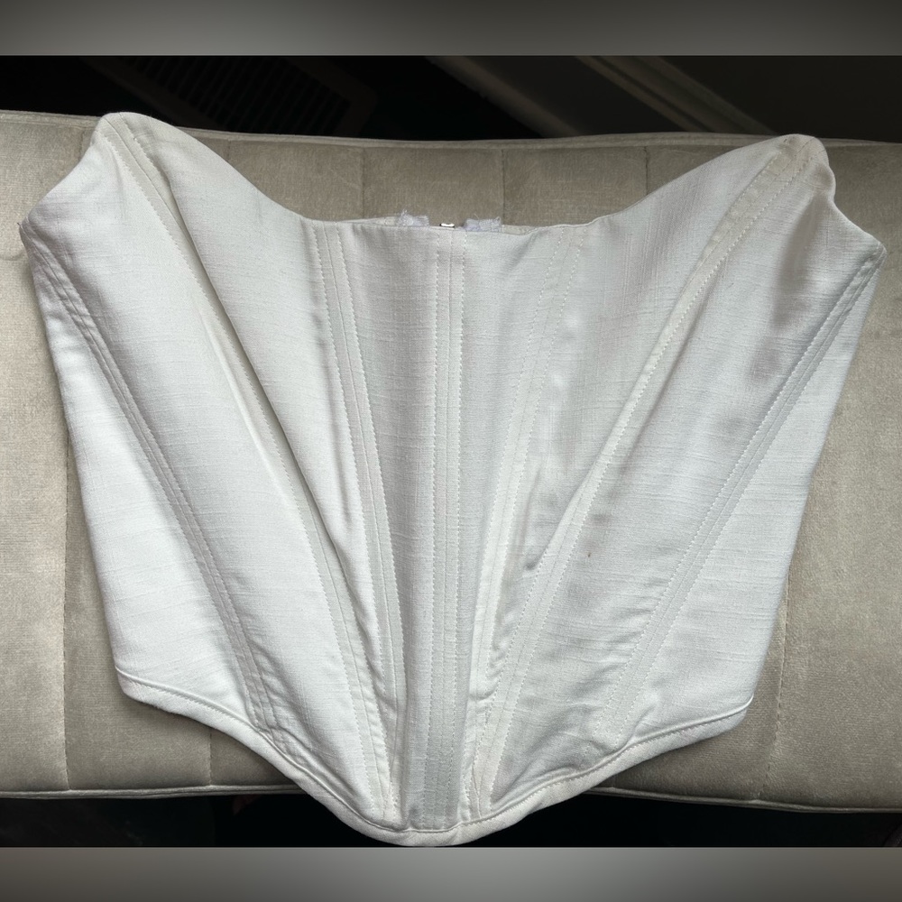 House of CB white corset top